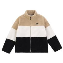 New Balance Plus Colorblock Patch Detail Zip Up Teddy Jacket Asia Sizing 'White Tan Black' Unisex 6DC44823-BEI S