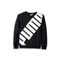 PUMA logo Printed Sports Pullover Fleece Black Men's 855069-01 S