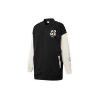 (WMNS) PUMA Bomber Logo Printing Retro Colorblock Jacket Black Women's 536309-01 S