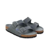 Birkenstock Arizona Soft Footbed Unisex Retro Comfort Slide Sandals Grey Regular (Wide) 1030860 42