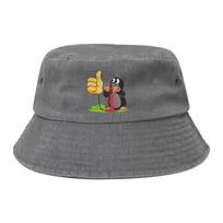 Unique Design Cartoon The Little Mole Bucket Hat Unisex Foldable Outdoor Sports  Fishing Hats Bob Hats One Size