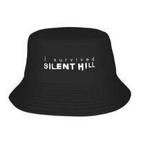 I survived Silent Hill Bucket Hats for Women Beach  Sun Hats Unique Foldable for Camping Fishing Caps Bob Hat One Size