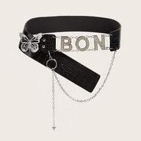Y2K Rhinestone Belts Spice Girl Waistband Simple Butterfly Waist Chain  Skirt Accessories juoda