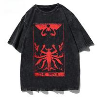 benber vintage Devil Tarot Debiruman Devilman Crybaby Men's Tshirt Japan Anime Tee Shirt Harajuku Manga T-Shirts Cotton Summer Clothing S
