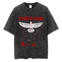 benber vintage Washed Vintage System of A Down Toxicity Album Cover Tshirt Men Women s Alternative Rock Band Tshirts  T Shirt S