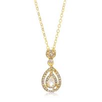 Korean Style Rhinestone Water Drop Necklace