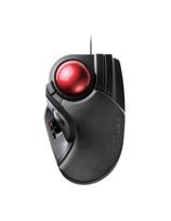 ELECOM Wired Trackball Mouse, Large Ball, 8 Buttons, Tilt Function, Black M-HT1URBK