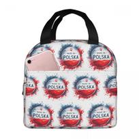 Made In Polska Poland Polish Flag Red White Gift Insulated Lunch Bag for Kids School Cooler Thermal Food Box Tote Lunch Boxes One Size
