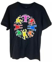 Keith Haring Foundation Black T-Shirt Medium NWOT Dancing People XXXXL