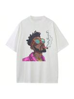 Cotton Baggy T Shirt Rapper Cartoon Graphic Tees Dropped Shoulder Vintage Unisex Tops Oversize T Shirts Breathable Print S