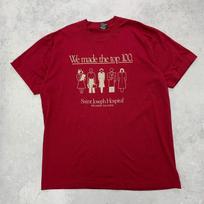 Vintage T Shirt Mens XL Burgundy Single Stitch Graphic Print 90s XXXXL