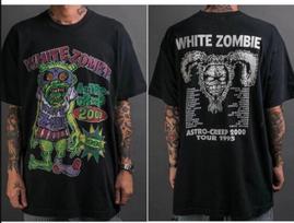 1995 White Zombie Astro-Creep 2000 Tour 2 Sided T-Shirt Reprint S-5XL XXXXL