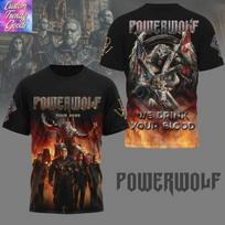 Powerwolf Turas 2026 Mes Geriam Jūsų Kraują 3D Marškinėliai XXXXL