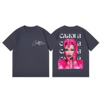 Cardi B Rapper Themed Graphic Tshirt  Summer Fashion Aesthetic Style  High Quality 100 Cotton Oversized Unisex Casual Short S