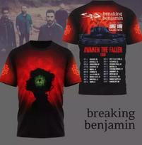 Breaking Benjamin awaken the fallen tour 2026 ! hot shirt 3D M