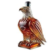Eagle Head Whiskey Decanter, 350ml Glass Animal Liquor Bottle, 3D Bird Wine Dispenser with Stopper for Home Bar Decor, Gift Box eagle