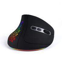 Wireless Vertical Mouse, Bluetooth2.4GHzWired, 3 Modes, Large Size, Silent, Rechargeable, 8 Buttons, Ergonomic Design, RGB Lighting, Hollow Design,
