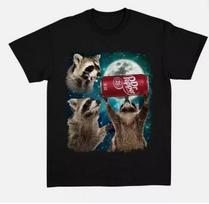Funny Meme Three Raccoons Dr Pepper Vintage Shirt L
