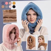 Outdoor Cycling Winter Hooded Balaclava Thermal Ski Mask Neck Warmer Windproof Full Face Cover Headwear for Cold Weather Protection chaki