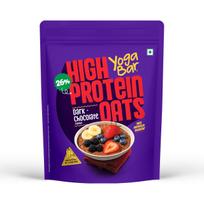 Yogabar 26g Didelio baltymingumo avižos 1kg, Tamsusis šokoladas - Pusryčių dribsniai su pilno grūdo produktais, 26% baltymų ir be pridėtinio cukraus - Avižos Didelio baltymingumo sporto salei -