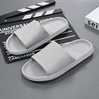 Men's Non-Slip, Odor-Resistant Indoor/Outdoor Silent Slippers with Soft, Thick Soles - Versatile Summer 2025 Footwear 44-45 pilka