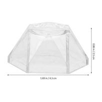 10Pcs Clear Acrylic Mineral Display Stand for Raw Stones Crystal Ball Holder Stable Pedestal Desktop Exhibition Decorative Rock 4.3X4.3X2.2CM