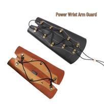 Huwairen Cross-Country Archery Arm Guard - PU Leather & Suede Protective Gear Black PU