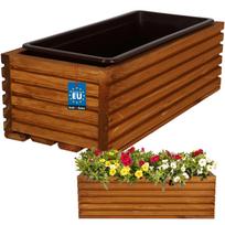Kotarbau® Medinė sodo lysvė terasai su ąžuolo intarpu 44 X 20 Cm