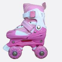 Oushen Adjustable 2-in-1 Double Row Flash Roller Skates M 32-37 juoda