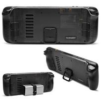 Steam Deck LCDOLED Cooling Mod Case with Foldable Kickstand, Steam Deck Translucent Backplate Accessory, Heat Management Shell Case, Easy