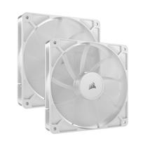 CORSAIR RS140 PWM 140mm PC Case Fan, Daisy Chain Compatible, Dual Pack, White CO-9050195-WW