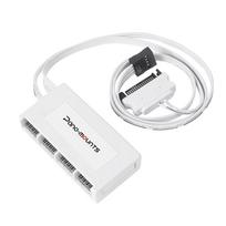 Pano-mounts Internal USB Hub, 4-port USB 2.0 expansion for motherboards, 9-pin SATA power connection, magnetic mounting, PC cable managementDIY PC,