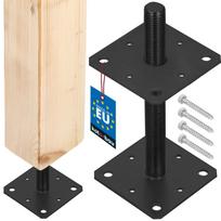 Kotarbau® Adjustable Steel Screw-In Post Base For Gazebos And Shelters Thread M24 Anthracite 160 X 252 Mm
