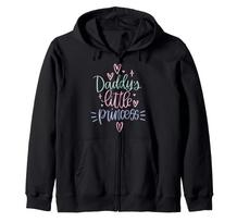 Daddy's Little Princess Heart Design Art Zip Hoodie