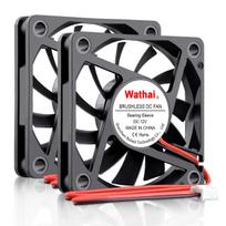 Wathai 60mm x 10mm 12V 2-Pin DC Brushless Exhaust Cooling Fan, 12 Volt, for Small Replacement Coolers, 2-Pack