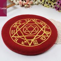 Star Pattern Embroidered Wool Beret - Autumn/Winter Trendy Artist Hat