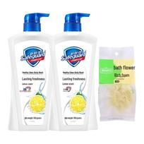 Safeguard Lemon Purifying Body Wash Twin Pack with Sponge