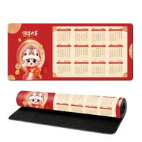 Creative 2025 Calendar Mouse Pad Stitched Edge Gaming Mouse Pad Non-Slip Desk Mat  Home Office 400*900*2mm-Style J