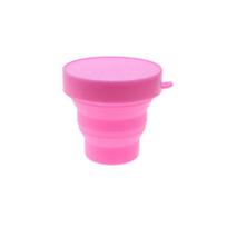 Silicone world Folding Cups 150ml Food Grade Water Cup Travel Silicone Retractable Coloured Portable Outdoor Coffee Handcup About 150ML rožinė