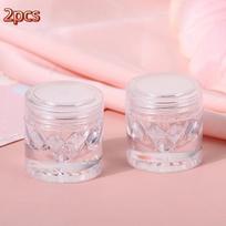 2/5 PCS Empty Loose Powder Container Sifter Jars With Mesh Clear Cap Refillable DIY Cosmetic Bottles