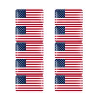 10/20/50PCS 3D Epoxy USA America United Stated American Flag Emblem Sticker Car Steering Wheel Dashboard Decor Decal for Tesla America