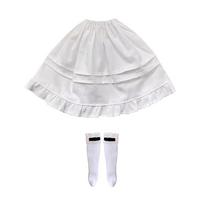 rakulifey Blythe doll clothes, outfit, petticoat, socks, Neo Blythe outfit set, white, fits Obitsu 24 dolls.