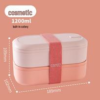CAMUZ Japanese Style Microwaveable Double-Layer Bento Lunch Box 1200ml