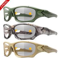3 PCS Outsports Photochromic Sunglasses Classic Vintage Goggles for Men & Women Cycling Running Hiking - Outdoor Eyewear