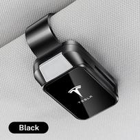 Alloy Magnetic Car Visor Sunglasses Holder Clip Eyeglasses Hanger for Tesla Model 3 Model S Model X Model Y Cybertruck Roadster