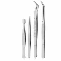 2/3/4/5/6Pcs Fine Point Silicone Tipped Tweezers Set Flat Tip Tweezers Kit  Electronics Work No glue head 4Pcs