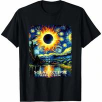 View Totality April 8 2024 Graphic Art Print Solar Eclipse T-Shirt S įvairiaspalvis