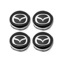 4 vnt. 60 mm automobilio ratų centriniai dangteliai Mazda 2 3 5 6 323 626 Cx3 Cx5 CX30 RX8 MX5 Atenza Axela emblemai Automobilio priedai 60mm&For Mazda juoda