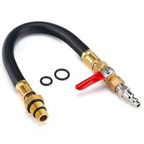 Engine Air Valve Holder Pressure Pipe M14+M18 Thread to 1/4 NPT with Ball Valve Cylinder Leakage Testing Assistant Tool raudona