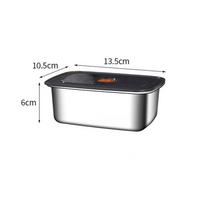 Stainless Steel Camping Lunch Box Sealed Microwave Suitable Leak-proof Large Capacity Refrigerator Freezer Storage Box